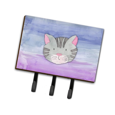 Jensendistributionservices Cat Face Watercolor Leash or Key Holder MI2101722